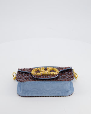 Valentino Multi Small Embroidered Loco Shoulder Bag with Gold tone Hardware RRP £3250