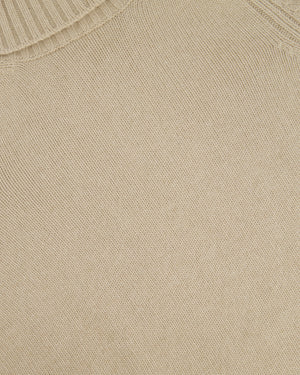 Loro Piana Beige Cashmere Long Sleeve Jumper with High Neck Size M (UK 10)