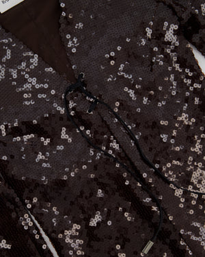 16Arlington Brown Solarium Sequin Mini Dress Size UK 8