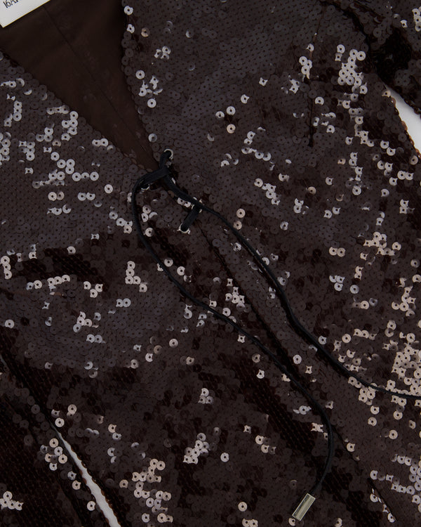 16Arlington Brown Solarium Sequin Mini Dress Size UK 8