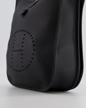 Hermès Evelyne 29 Bag in Noir Clemence Leather with Gold Hardware