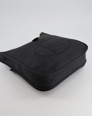 Hermès Evelyne 29 Bag in Noir Clemence Leather with Gold Hardware