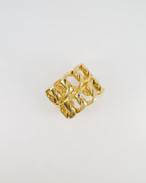 Chanel 2003 Vintage Shiny Gold Chain Bangle Bracelet