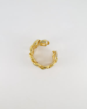 Chanel 2003 Vintage Shiny Gold Chain Bangle Bracelet