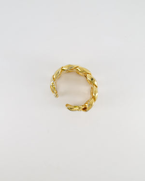 Chanel 2003 Vintage Shiny Gold Chain Bangle Bracelet