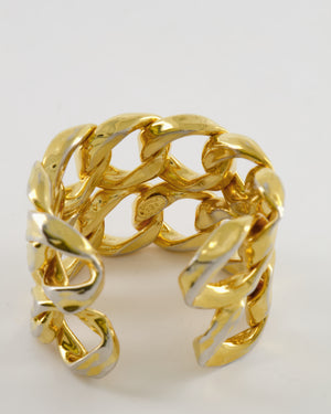 Chanel 2003 Vintage Shiny Gold Chain Bangle Bracelet