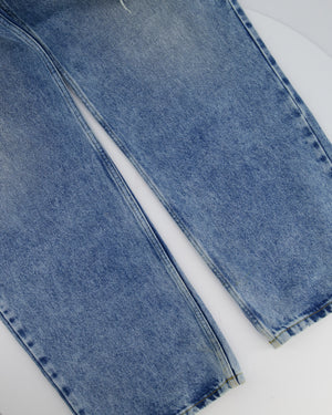 Maison Margiela Blue Wide Leg Jeans with Rips Size FR 38 (UK 10)