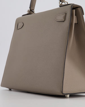 Hermès Kelly 28 Sellier Bag in Gris Asphalt Epsom Leather with Palladium Hardware