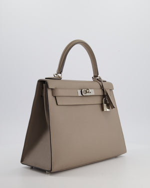 Hermès Kelly 28 Sellier Bag in Gris Asphalt Epsom Leather with Palladium Hardware
