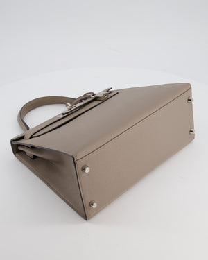 Hermès Kelly 28 Sellier Bag in Gris Asphalt Epsom Leather with Palladium Hardware