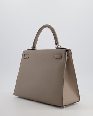 Hermès Kelly 28 Sellier Bag in Gris Asphalt Epsom Leather with Palladium Hardware