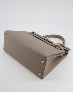 Hermès Kelly 28 Sellier Bag in Gris Asphalt Epsom Leather with Palladium Hardware