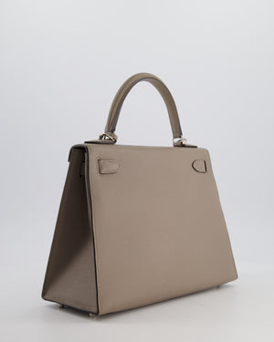 Hermès Kelly 28 Sellier Bag in Gris Asphalt Epsom Leather with Palladium Hardware