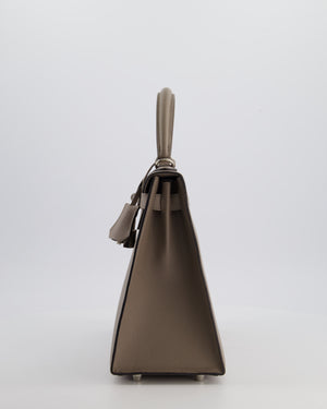 Hermès Kelly 28 Sellier Bag in Gris Asphalt Epsom Leather with Palladium Hardware