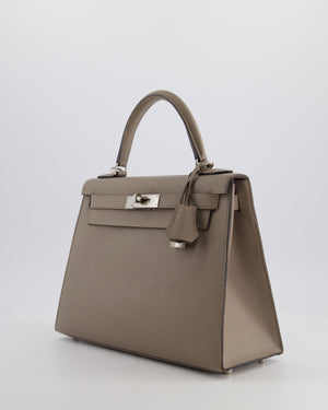 Hermès Kelly 28 Sellier Bag in Gris Asphalt Epsom Leather with Palladium Hardware