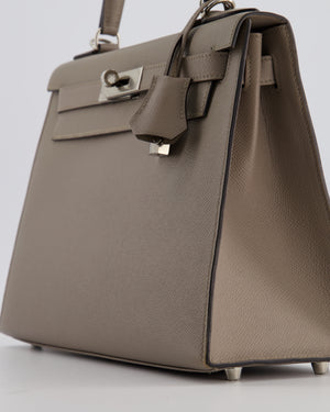 Hermès Kelly 28 Sellier Bag in Gris Asphalt Epsom Leather with Palladium Hardware