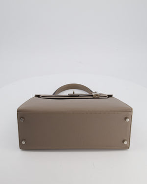 Hermès Kelly 28 Sellier Bag in Gris Asphalt Epsom Leather with Palladium Hardware
