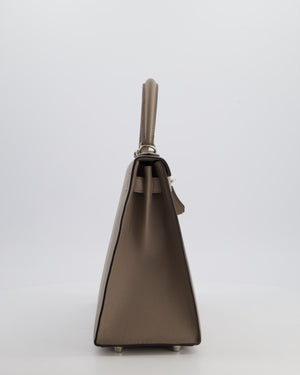 Hermès Kelly 28 Sellier Bag in Gris Asphalt Epsom Leather with Palladium Hardware