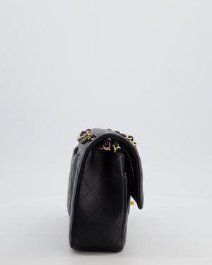 Chanel Black Medium Classic Double Flap Bag in Lambskin Leather with Gold Hardware