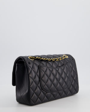 Chanel Black Medium Classic Double Flap Bag in Lambskin Leather with Gold Hardware