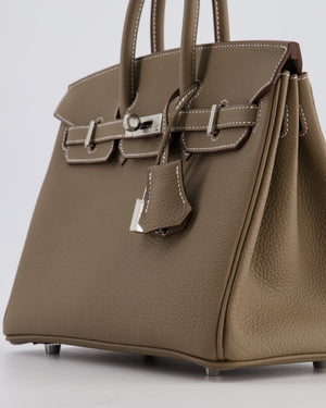 Hermès Birkin 25 Retourne Bag in Etoupe Togo Leather with Palladium Hardware