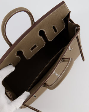 Hermès Birkin 25 Retourne Bag in Etoupe Togo Leather with Palladium Hardware