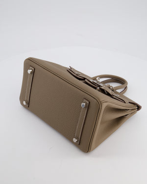 Hermès Birkin 25 Retourne Bag in Etoupe Togo Leather with Palladium Hardware