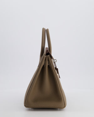 Hermès Birkin 25 Retourne Bag in Etoupe Togo Leather with Palladium Hardware