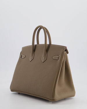 Hermès Birkin 25 Retourne Bag in Etoupe Togo Leather with Palladium Hardware