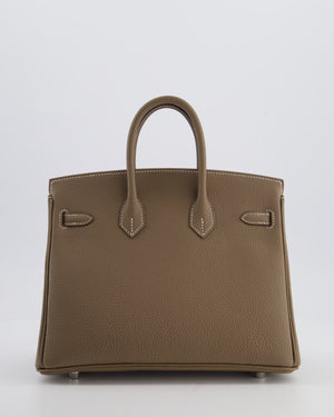 Hermès Birkin 25 Retourne Bag in Etoupe Togo Leather with Palladium Hardware