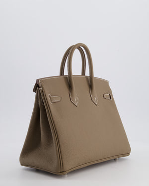 Hermès Birkin 25 Retourne Bag in Etoupe Togo Leather with Palladium Hardware