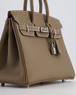 Hermès Birkin 25 Retourne Bag in Etoupe Togo Leather with Palladium Hardware