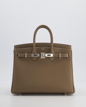Hermès Birkin 25 Retourne Bag in Etoupe Togo Leather with Palladium Hardware