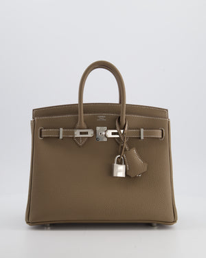 Hermès Birkin 25 Retourne Bag in Etoupe Togo Leather with Palladium Hardware