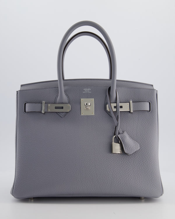 *NEW COLOUR* Hermès Birkin 30 Retourne Bag in Gris Pantin Togo Leather with Palladium Hardware