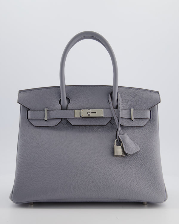 *NEW COLOUR* Hermès Birkin 30 Retourne Bag in Gris Pantin Togo Leather with Palladium Hardware