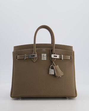 Hermès Birkin 25 Retourne Bag in Etoupe Togo Leather with Palladium Hardware