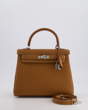 *RARE* Hermès Kelly Bag 25cm in Gold with Togo Leather and Palladium Hardware