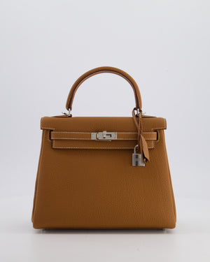 *RARE* Hermès Kelly Bag 25cm in Gold with Togo Leather and Palladium Hardware