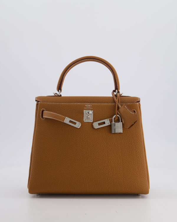 *RARE* Hermès Kelly Bag 25cm in Gold with Togo Leather and Palladium Hardware