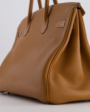 Hermès Birkin 35 Retourne Bag in Gold Togo Leather with Gold Hardware