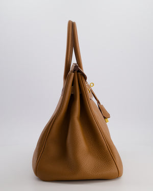 Hermès Birkin 35 Retourne Bag in Gold Togo Leather with Gold Hardware