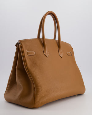 Hermès Birkin 35 Retourne Bag in Gold Togo Leather with Gold Hardware