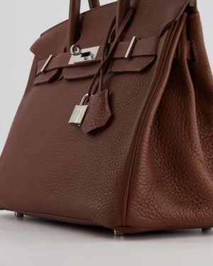 Hermès Birkin 30 Retourne Bag in Havane Clemence Leather with Palladium Hardware