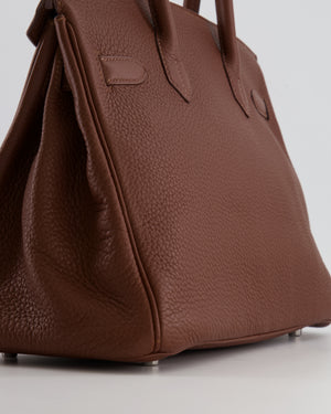 Hermès Birkin 30 Retourne Bag in Havane Clemence Leather with Palladium Hardware