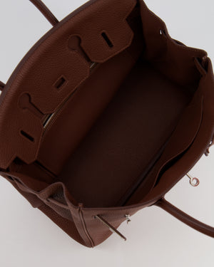Hermès Birkin 30 Retourne Bag in Havane Clemence Leather with Palladium Hardware