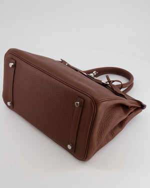 Hermès Birkin 30 Retourne Bag in Havane Clemence Leather with Palladium Hardware