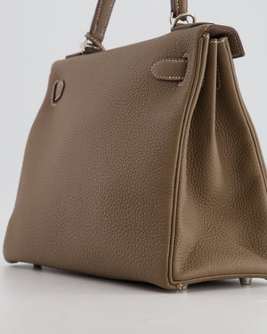 Hermès Kelly 28 Retourne Bag in Etoupe Togo Leather with Palladium Hardware