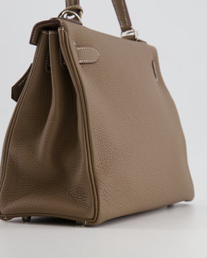 Hermès Kelly 28 Retourne Bag in Etoupe Togo Leather with Palladium Hardware
