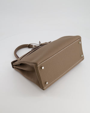 Hermès Kelly 28 Retourne Bag in Etoupe Togo Leather with Palladium Hardware